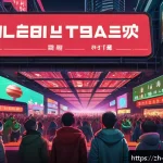 블루아카이브 소셜 미디어 활용 - A vibrant digital illustration of a dynamic gaming community event celebrating a Christmas-themed ch...